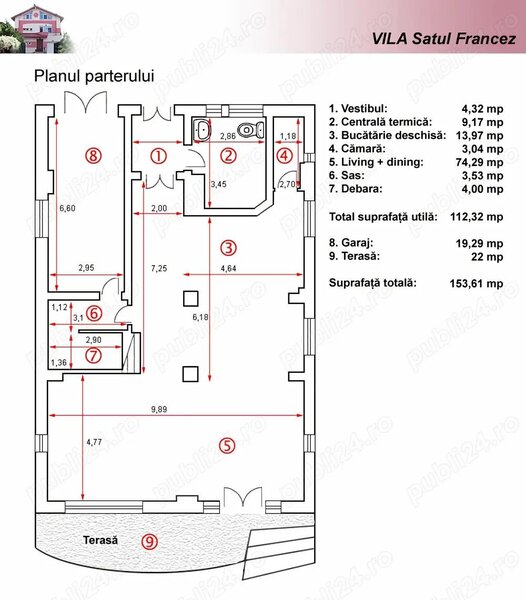 Herastrau, Sat Francez vila 350mp, gradinita, birou, clinica
